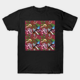 Botanist's Deadly Plants and Mushrooms Brick Red T-Shirt
